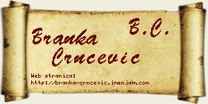 Branka Crnčević vizit kartica